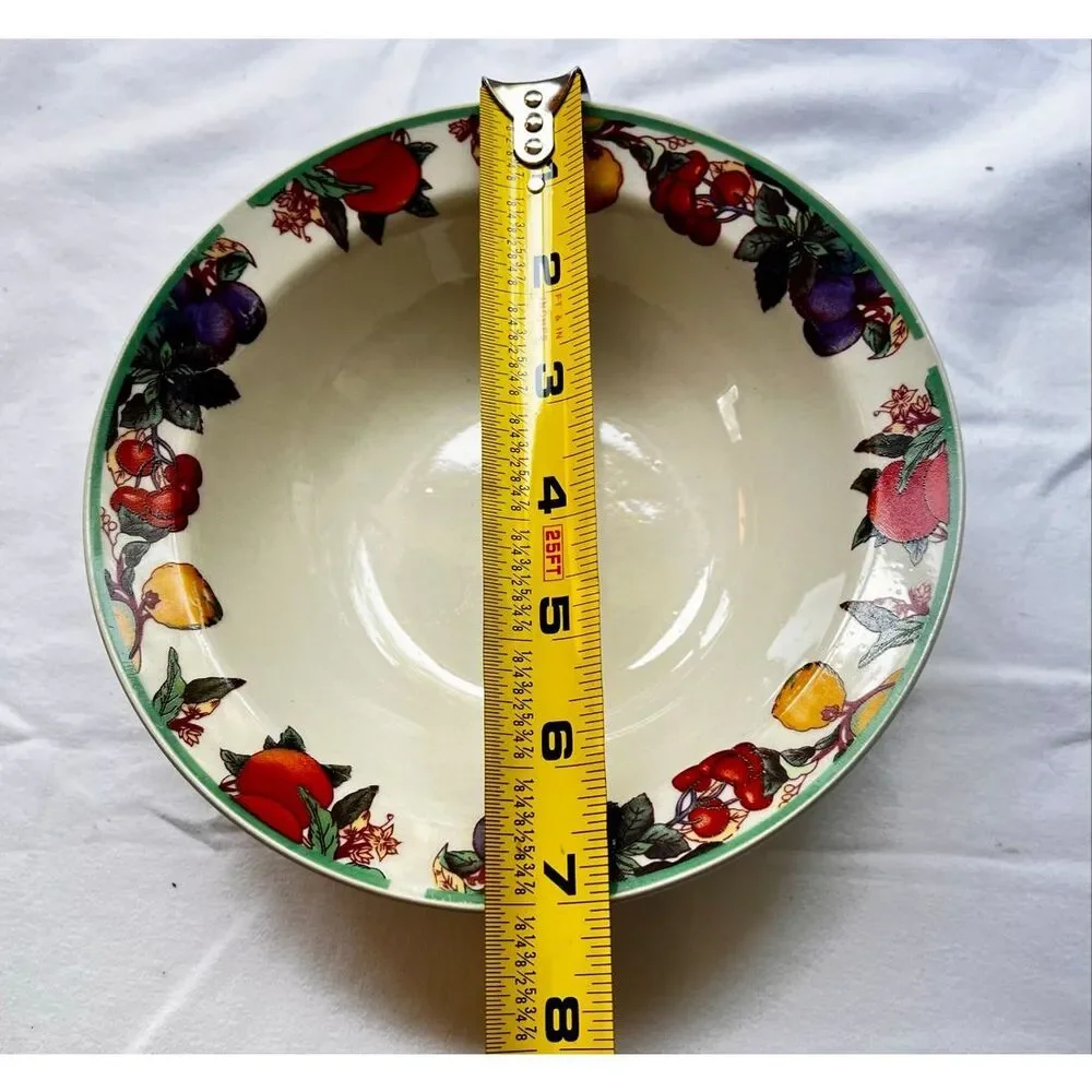 Set of 4 China Pearl Harvest Rim Soup/Cereal Bowl 7 1/8 Cottagecore, MCM Retired